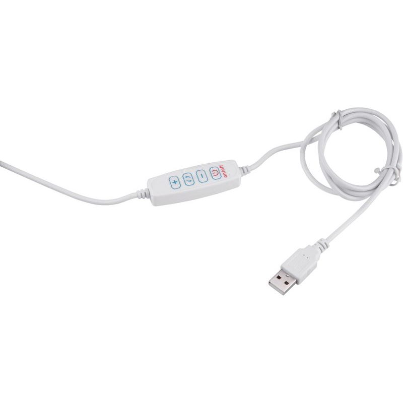 EXTOL LIGHT LAMPA STOLNÍ S LUPOU, USB NAPÁJENÍ, BÍLÁ, 2400LM, 3 BARVY SVĚTLA, 5X ZVĚTŠENÍ, 43161 - LED SVĚTLA - SVÍTIDLA