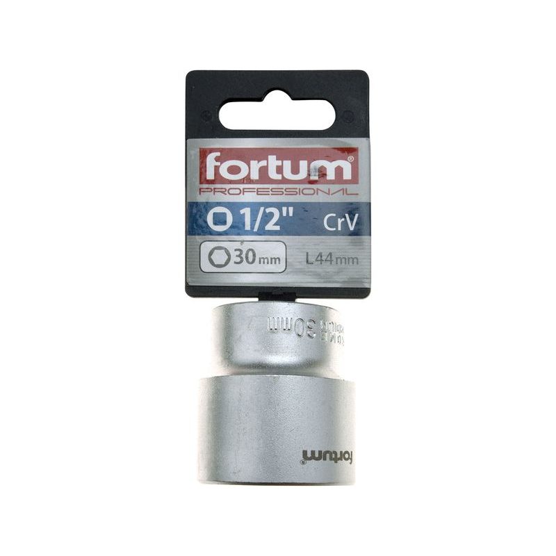 FORTUM HLAVICE NÁSTRČNÁ 1/2", 30MM, L 44MM, 4700430 - NÁSTRČNÉ HLAVICE, OŘECHY - RUČNÍ NÁŘADÍ