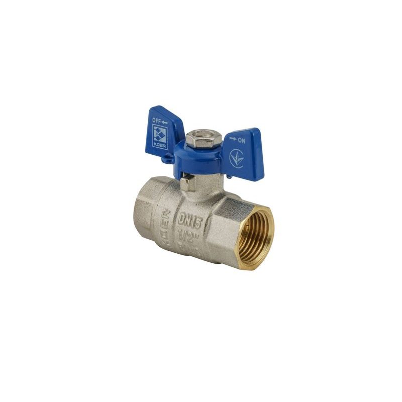 KULOVÝ KOHOUT MOTÝL, MODRÝ, KR.217.B 1/2"FF | KR.217.B 1/2"FF PROCRAFT - PŘÍSLUŠENSTVÍ (KOHOUTY, ŠROUBENÍ,...) - SANITA