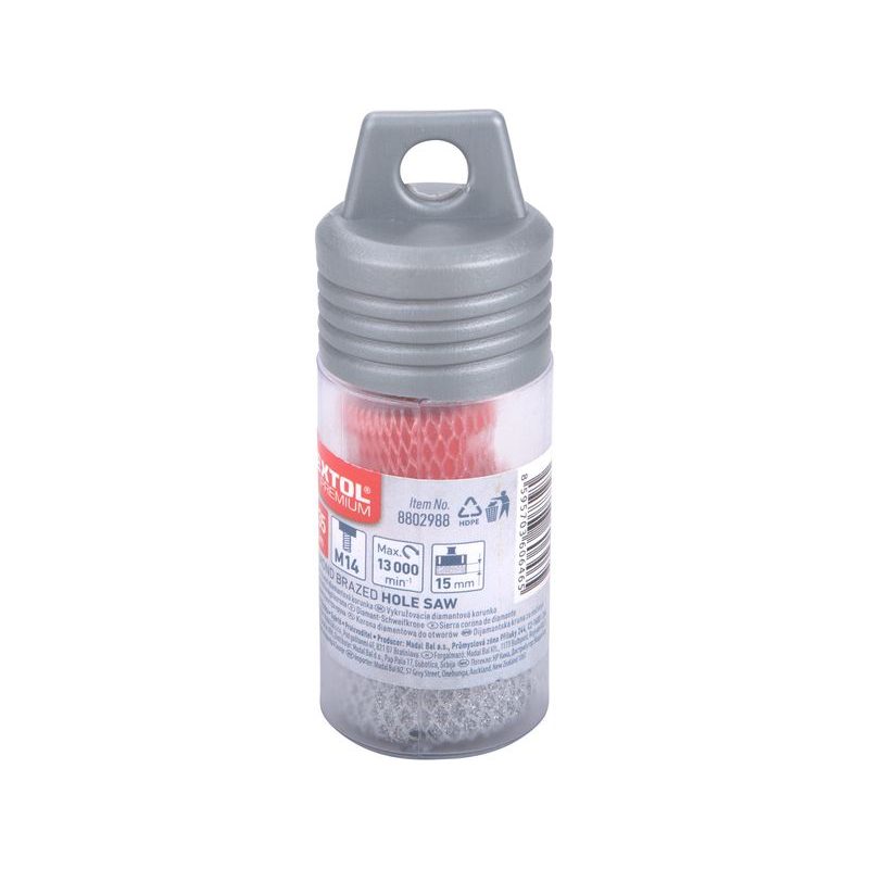 EXTOL PREMIUM KORUNKA VYKRUŽOVACÍ DIAMANTOVÁ, O 35MM, ZÁVIT M14, 8802988 - KORUNKY DIAMANTOVÉ ZÁVIT M14, NA SKLO A KERAMIKU - PŘÍSLUŠENSTVÍ