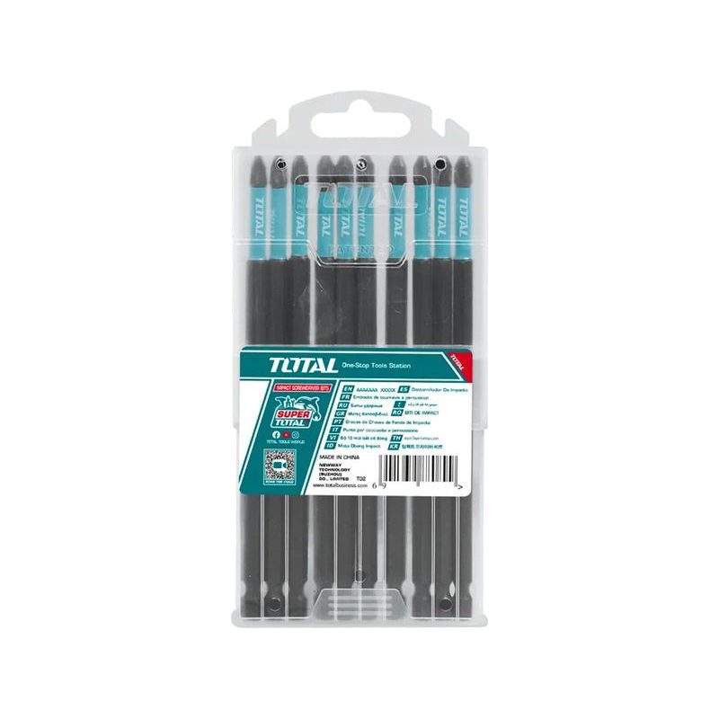 TOTAL NÁRAZOVÉ ŠROUBOVACÍ BITY, 150MM, S2, SADA 10KS, INDUSTRIAL, S2, TACIM16PH263 - PRODLUŽOVACÍ NÁSTAVCE - PŘÍSLUŠENSTVÍ