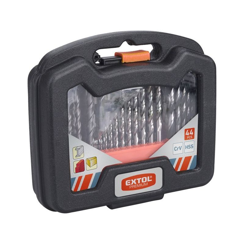 EXTOL PREMIUM VRTÁKY A HROTY, SADA 44KS, HSS, CRV, 8801992 - SADY BITŮ - PŘÍSLUŠENSTVÍ