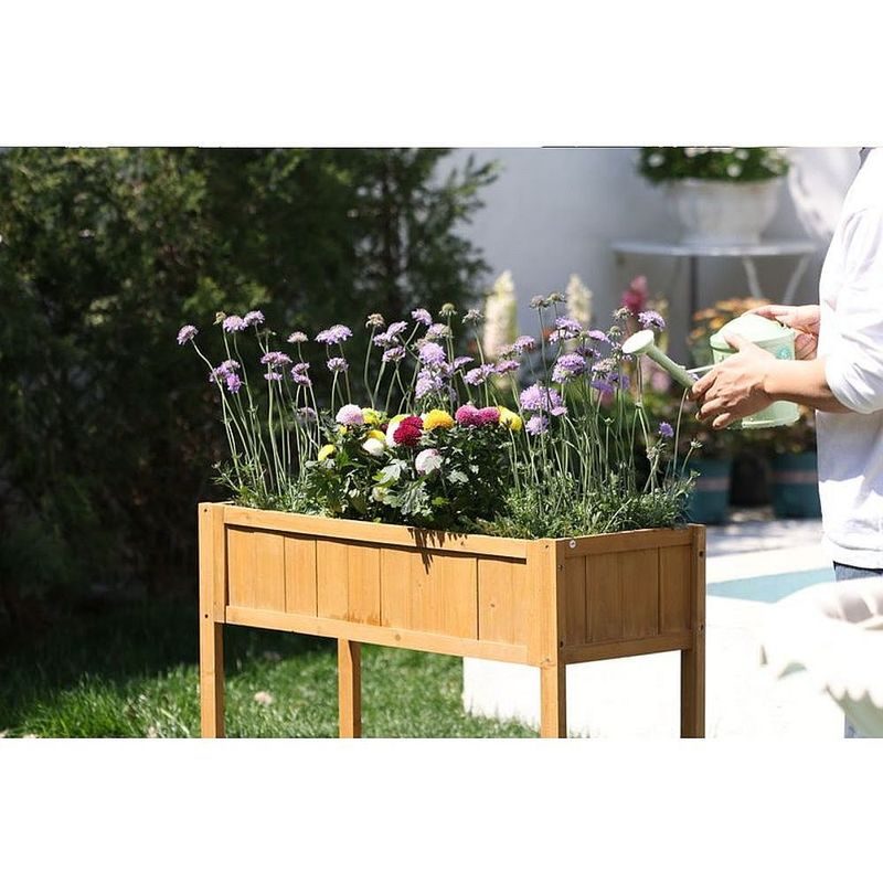 ZÁHON VYVÝŠENÝ 89X33X76CM, DŘEVO, S POLICÍ - VYVÝŠENÉ ZÁHONY - ZAHRADA