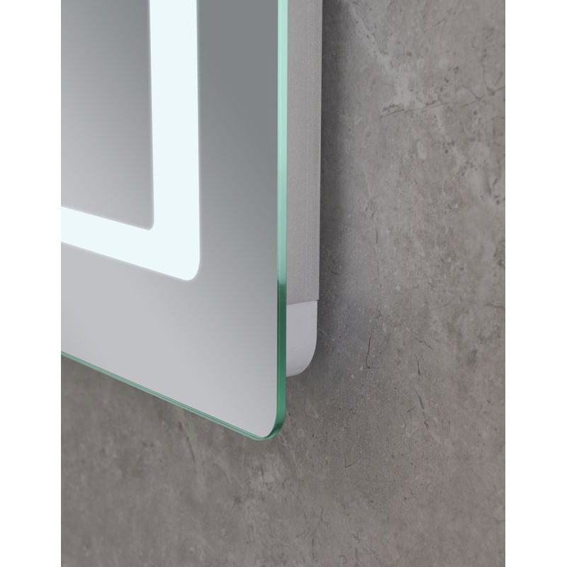 KOUPELNOVÉ ZRCADLO S LED OSVĚTLENÍM, PROTIZAMLŽOVACÍ FUNKCÍ A REGULACÍ JASU, MR13-80×60-REVERSE STYL | MR13-80×60-REVERSE STYLE PROCRAFT - ZRCADLA - SANITA