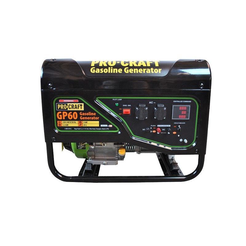 ELEKTROCENTRÁLA BENZÍNOVÁ MOD.GP60 | GP60 PROCRAFT - JEDNOFÁZOVÉ CENTRÁLY - ELEKTROCENTRÁLY