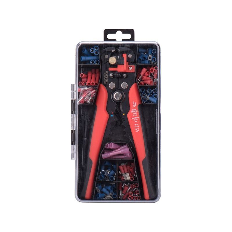 EXTOL PREMIUM KLEŠTĚ ODIZOLOVACÍ/KRIMPOVACÍ A KONCOVKY, SADA 231KS, 210MM/0,2-6MM2, 8831126 - KLEŠTĚ - RUČNÍ NÁŘADÍ