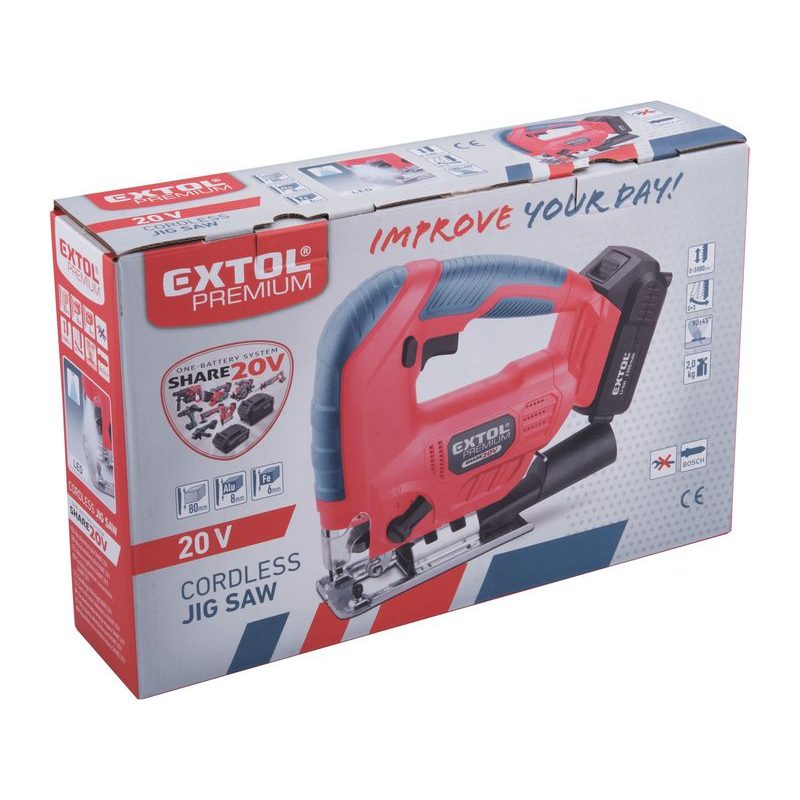 EXTOL PREMIUM M0Q-DC1902 PILA PŘÍMOČARÁ AKU SHARE20V, 20V LI-ION, BEZ BATERIE A NABÍJEČKY, 8891825 - AKU PŘÍMOČARÉ PILY - AKU NÁŘADÍ