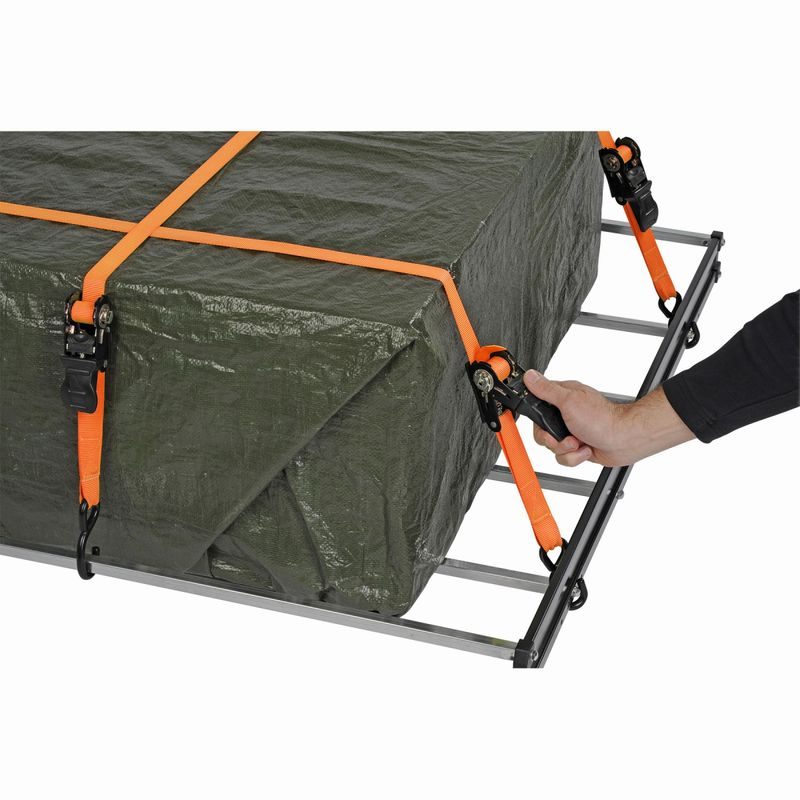 KREATOR KRTH40806 UPÍNACÍ POPRUH RÁČNOVÝ S HÁKY 225KG / 4,5M (SADA 2KS) HIGH QUALITY - UPÍNACÍ PÁSY (KURTNY) A GUMY - DÍLNA A GARÁŽ