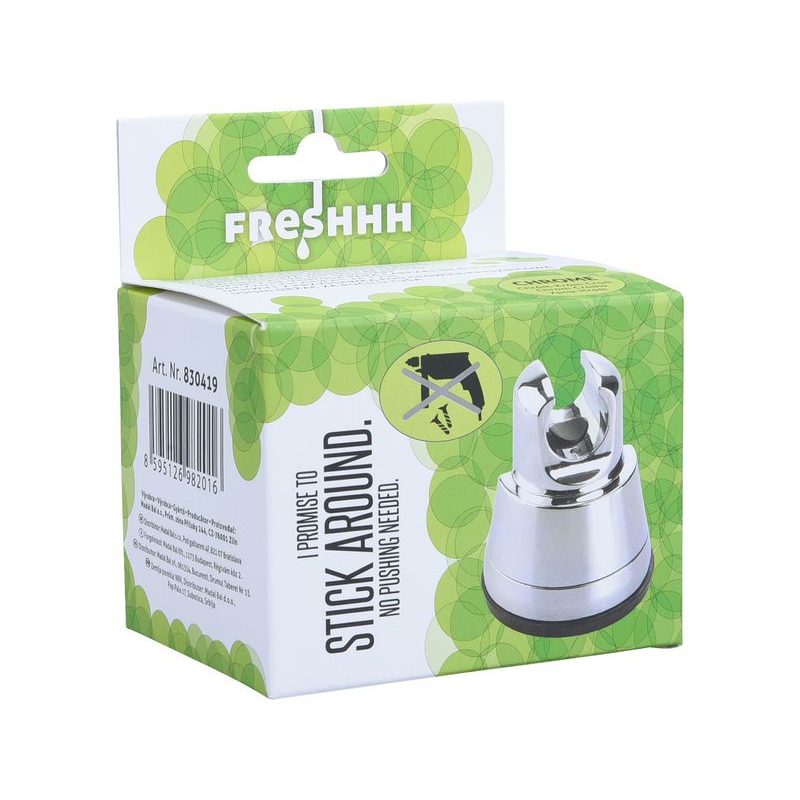 FRESHHH 820916001 DRŽÁK PRO SPRCHOVOU HLAVICI, PŘÍSAVNÝ, 830419 - DRŽÁKY - SANITA