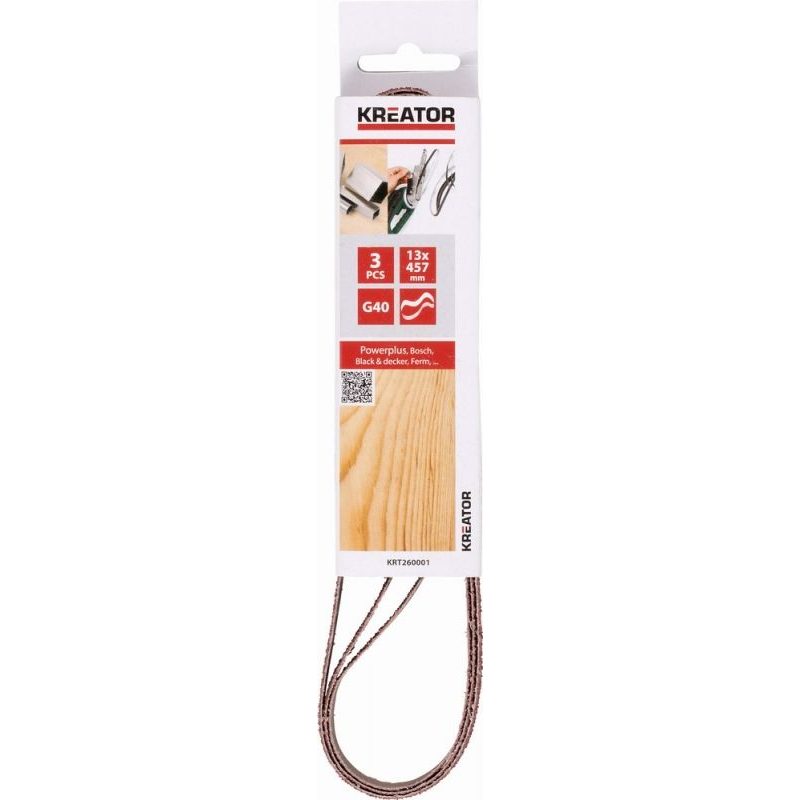 KREATOR KRT260001 3X BRUSNÝ PÁS 13 X 457MM G40 - BRUSNÝ PÁS 13 X 457MM - PŘÍSLUŠENSTVÍ