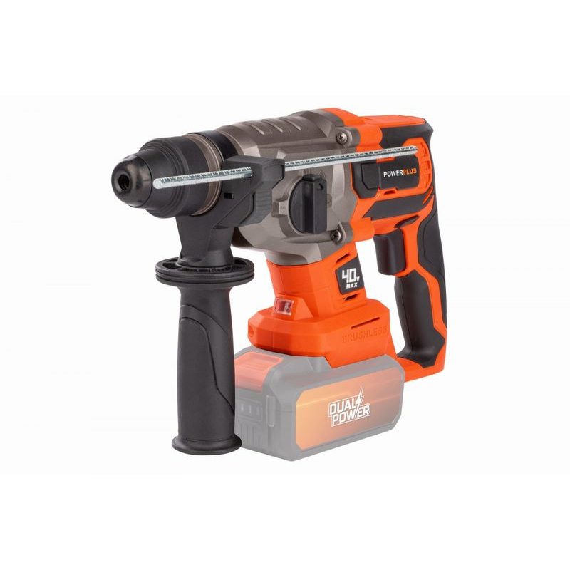 POWERPLUS POWDP15680 AKU KOMBINOVANÉ KLADIVO 40V BEZUHLÍKOVÉ (BEZ AKU) - AKU VRTACÍ, SEKACÍ A KOMBINOVANÁ KLADIVA - AKU NÁŘADÍ