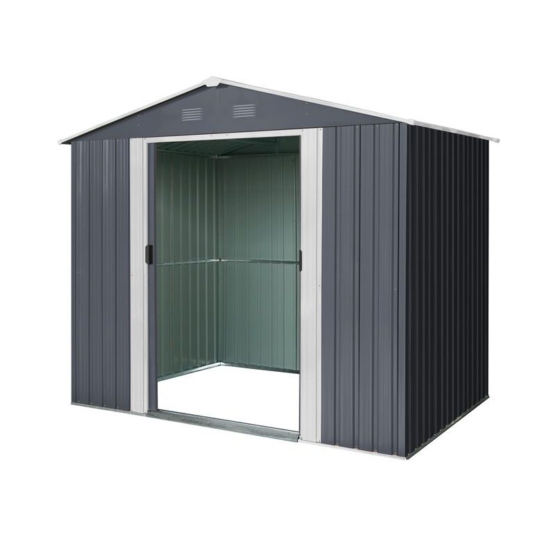 RIWALL PRO RMSA 6X8 ANTHRACITE ZAHRADNÍ DOMEK KOVOVÝ 2,4 X 1,7 M SE SEDLOVOU STŘECHOU ANTRACIT - ZAHRADNÍ DOMKY - DŮM A DOMÁCNOST, ELEKTRO..