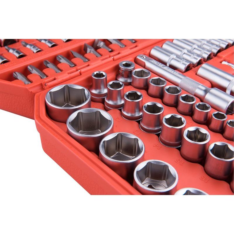 EXTOL PREMIUM HLAVICE NÁSTRČNÉ, SADA 110KS, 1/4", 1/2", 8818338 - GOLA SADY - RUČNÍ NÁŘADÍ