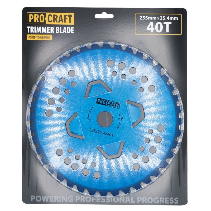 NŮŽ KŘOVINOŘEZU (KOTOUČ) (D255*25.4) 40T POBEDIT (BLUE) PROCRAFT | H/P-3/B PROCRAFT - ŽACÍ LISTY - NOŽE - ZAHRADA