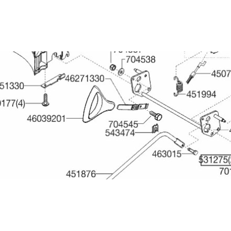 AL-KO 46271330 ND-PÁKA ZVEDÁNÍ KOLA 520 BR - ND AL-KO - NÁHRADNÍ DÍLY