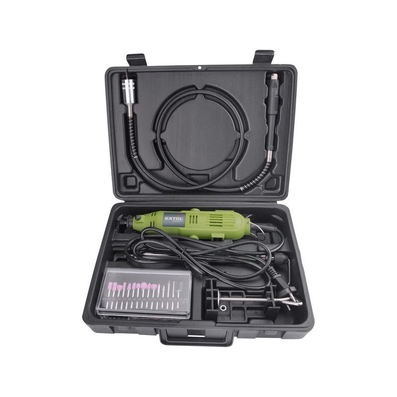 EXTOL CRAFT BRUSKA PŘÍMÁ S OHEBNÝM NÁSTAVCEM, 130W, 404116 - PŘÍMÁ BRUSKA - ELEKTRICKÉ NÁŘADÍ