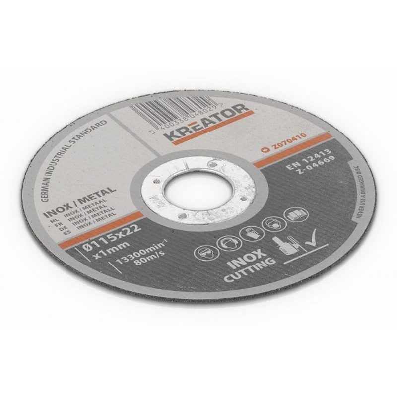 KREATOR KRT070410 ŘEZNÝ KOTOUČ NEREZ/OCEL 115 X 1,2MM 4 PLUS 2 (6KS) - ŘEZNÉ KOTOUČE NA KOV - PŘÍSLUŠENSTVÍ