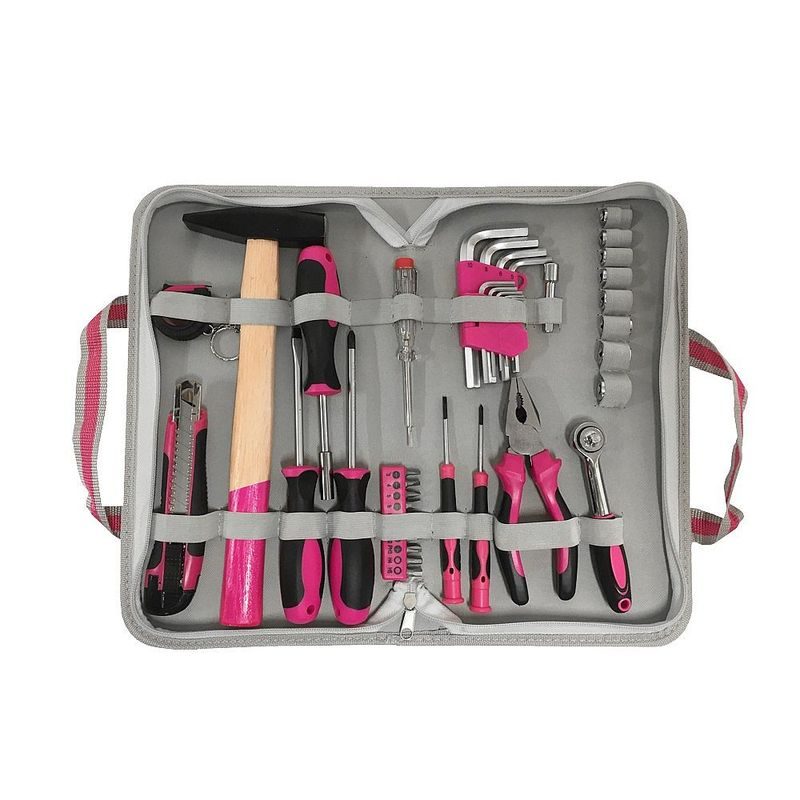 SADA NÁŘADÍ LADIES SET11, 39-DÍLNÁ, PINK/RŮŽOVÁ - SADY NÁŘADÍ - RUČNÍ NÁŘADÍ