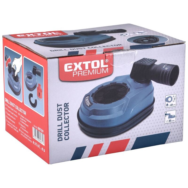 EXTOL PREMIUM LAPAČ PRACHU PŘÍSAVNÝ, PRO VRTÁNÍ DO MAX O 68MM, 8807009 - PRO VYSAVAČE - PŘÍSLUŠENSTVÍ