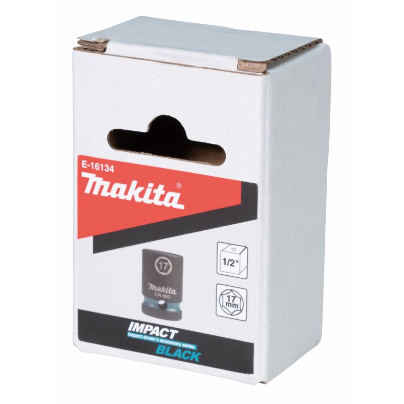 MAKITA E-16134 - KLÍČ NÁSTRČNÝ 1/2", ČTYŘHRAN, IMPACT BLACK, 17MM = OLD B-40141 - NÁSTROJE ČTYŘHRAN 1/2" - MAKITA-SHOP