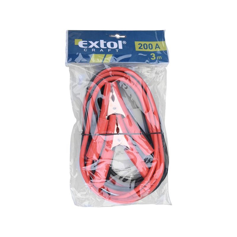 EXTOL CRAFT KABEL STARTOVACÍ, 200A, 9608 - STARTOVACÍ KABELY - DÍLNA A GARÁŽ