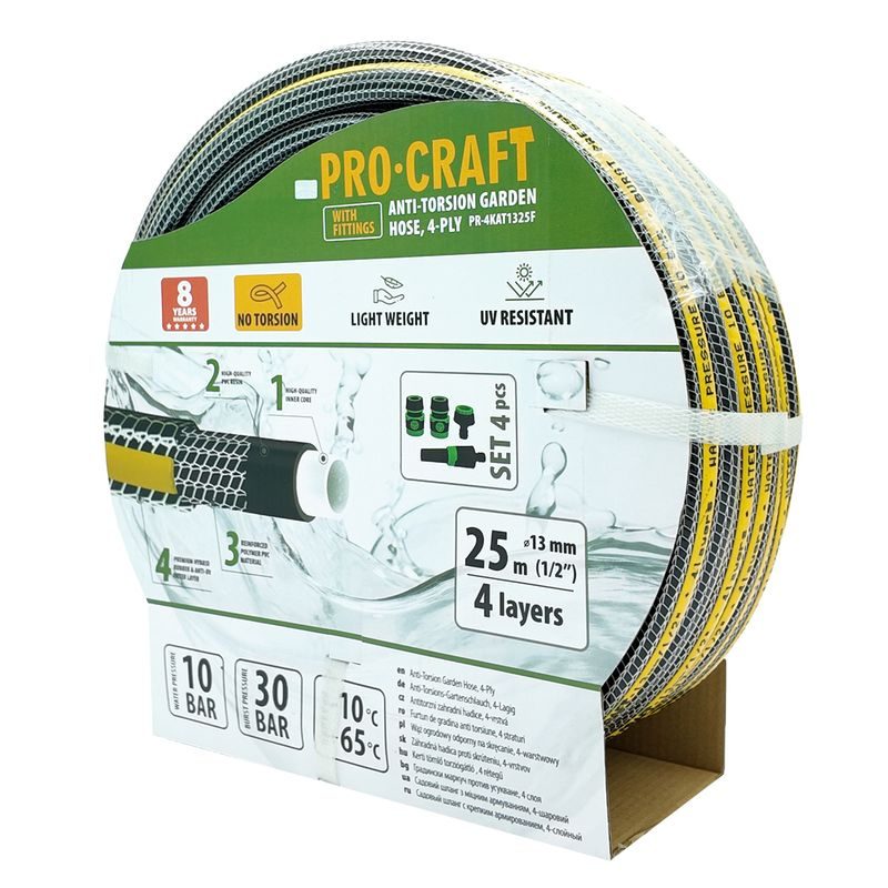 ZAHRADNÍ HADICÍ PROCRAFT PR-4KAT1325F | PR-4KAT1325F PROCRAFT - HADICE 1/2" - ZAHRADA