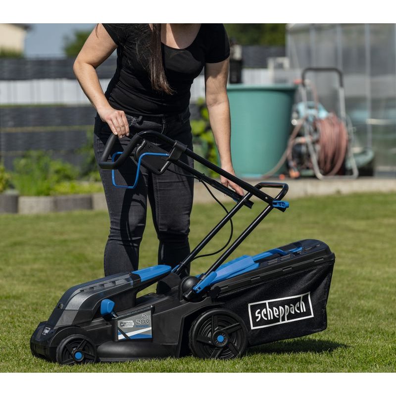 SCHEPPACH BC-MP380-X-SET XL2 2X20 V IXES AKU SEKAČKA 4V1 S BEZUHLÍKOVÝM MOTOREM + 2X 4AH BATERIE + DUÁLNÍ NABÍJEČKA 4,5 A - AKUMULÁTOROVÉ SEKAČKY - ZAHRADA