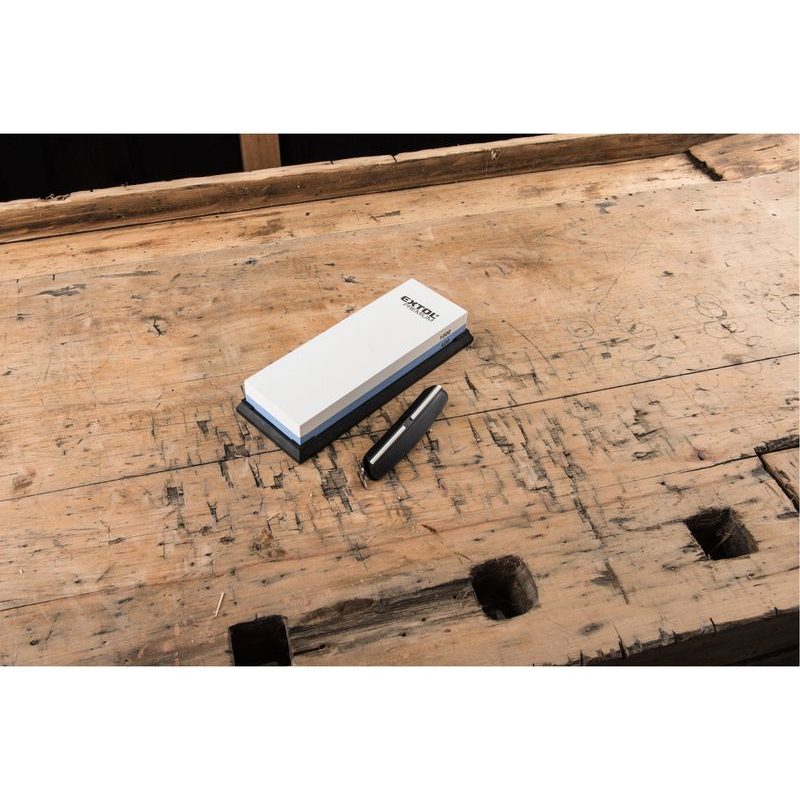 EXTOL PREMIUM BRUSNÝ KÁMEN NA NOŽE OBOUSTRANNÝ/KOMBINOVANÝ, F400/F1000, 180X60X28MM, 8855401 - DOPLŇKY A VYCHYTÁVKY - DŮM A DOMÁCNOST, ELEKTRO..