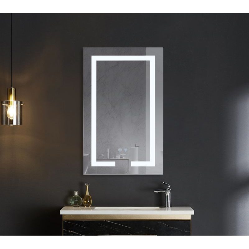 KOUPELNOVÉ ZRCADLO S LED OSVĚTLENÍM, PROTIZAMLŽOVACÍ FUNKCÍ A REGULACÍ JASU, MR07-50×80 HARD | MR07-50×80 HARD PROCRAFT - ZRCADLA - SANITA