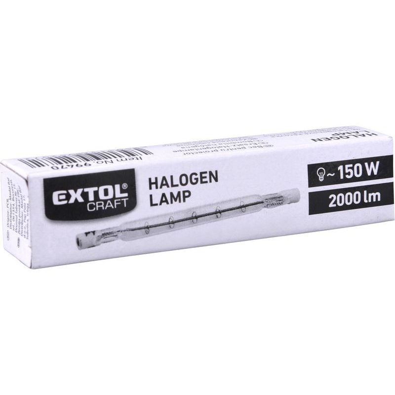 EXTOL CRAFT ŽÁROVKA HALOGENOVÁ, 150W/120W, 2000LM, 99470 - NÁHRADNÍ ŽÁROVKY A ZÁŘIVKY - SVÍTIDLA