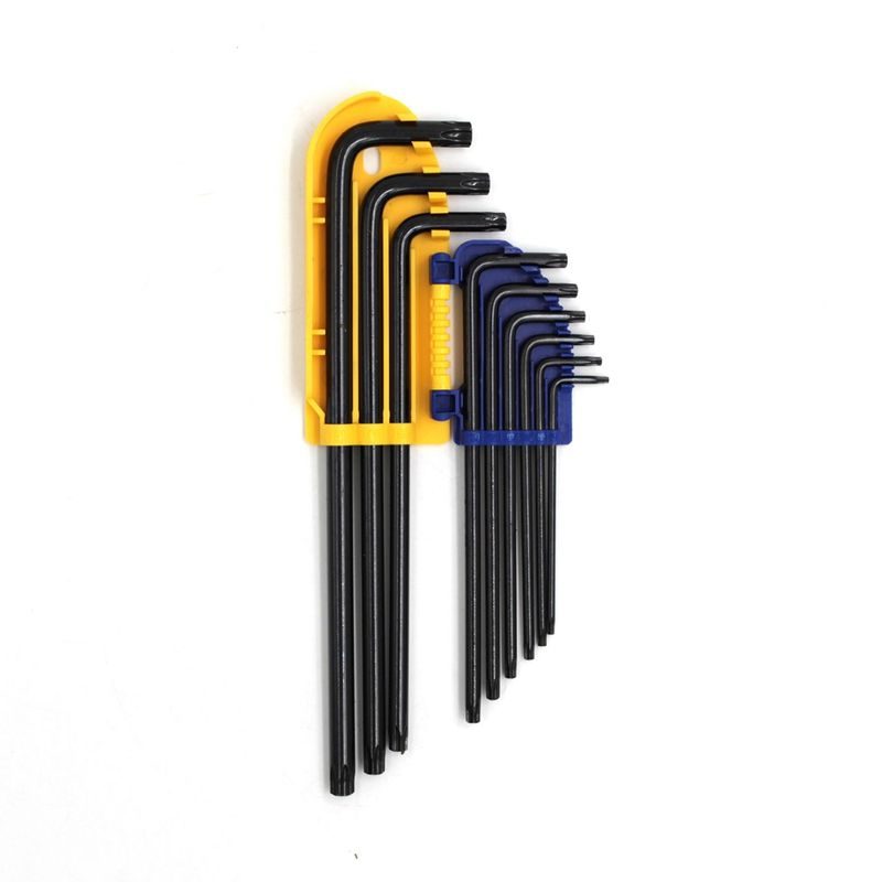 NÁSTRČKOVÉ KLÍČE SADA TORX 9 KUSŮ, DLOUHÉ, T10, T15, T20, T25, T27, T30, T40, T45, T50, CRV TRX | 02-08-9809 KUBIS - KLIČE TORX - RUČNÍ NÁŘADÍ