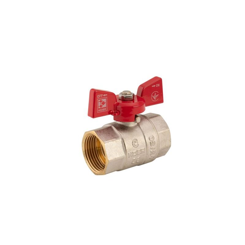 KULOVÝ KOHOUT MOTÝL ČERVENÝ, KR.217 1"FF | KR.217 1"FF PROCRAFT - PŘÍSLUŠENSTVÍ (KOHOUTY, ŠROUBENÍ,...) - SANITA