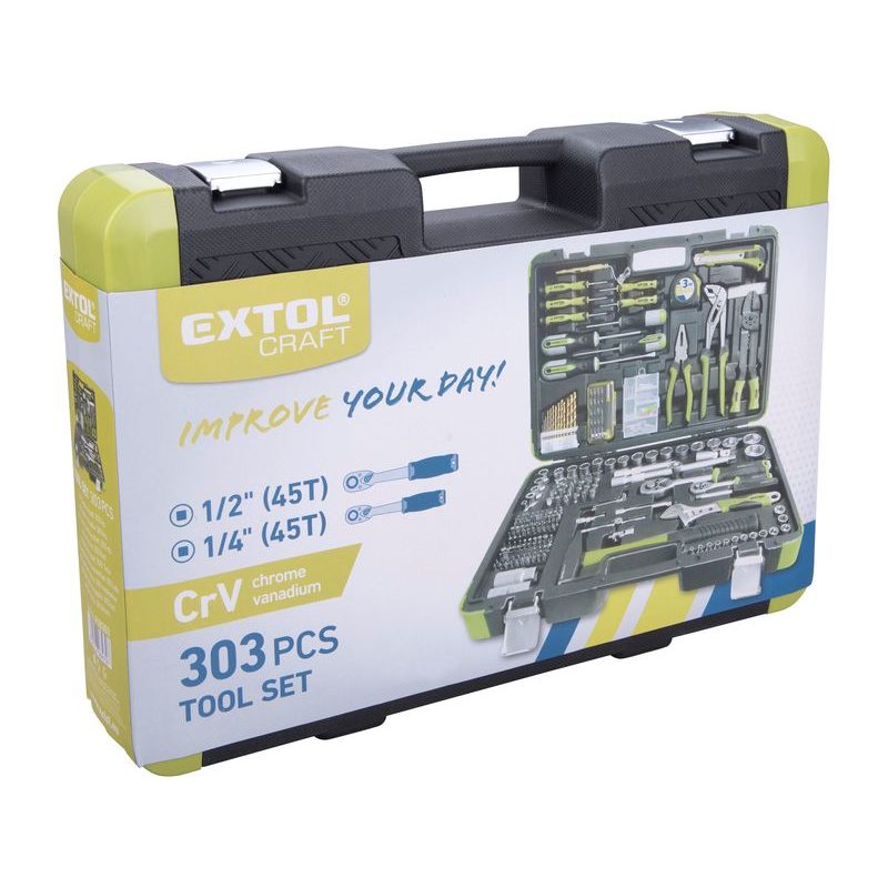 EXTOL CRAFT SADA NÁŘADÍ 303KS, 1/4", 1/2", 918303 - SADY NÁŘADÍ - RUČNÍ NÁŘADÍ
