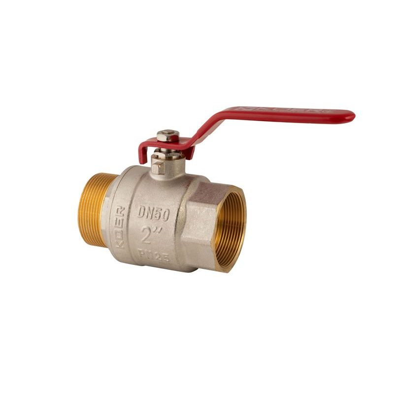 KULOVÝ KOHOUT PÁKOVÝ ČERVENÝ, KR.215 2"FM | KR.215 2"FM PROCRAFT - PŘÍSLUŠENSTVÍ (KOHOUTY, ŠROUBENÍ,...) - SANITA