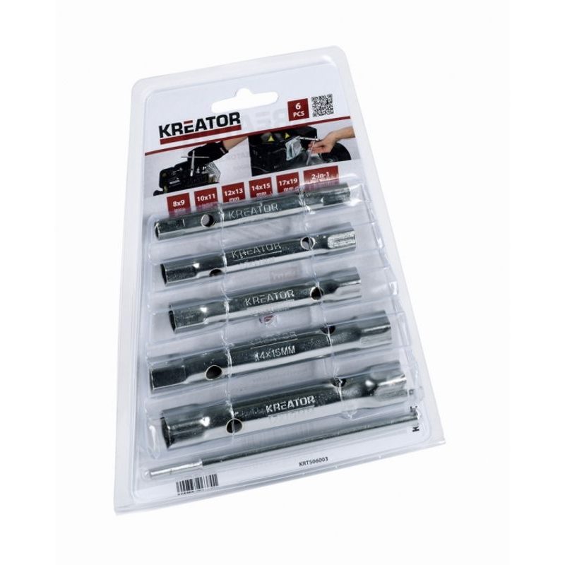 KREATOR KRT506003 SADA KLÍČŮ TRUBKOVÝCH 8-19MM 6KS - TRUBKOVÉ KLÍČE - RUČNÍ NÁŘADÍ