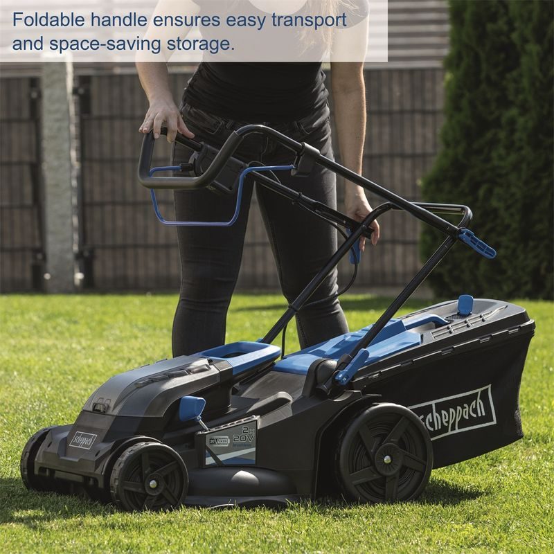 SCHEPPACH BC-MP430-X-SET XL2 2X20 V IXES AKU SEKAČKA 4V1 S BEZUHLÍKOVÝM MOTOREM + 2X 4AH BATERIE + DUÁLNÍ NABÍJEČKA 4,5 A - AKUMULÁTOROVÉ SEKAČKY - ZAHRADA