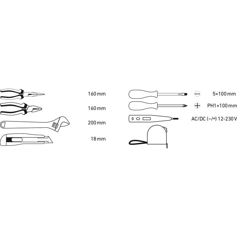 EXTOL CRAFT SADA NÁŘADÍ 8KS, CRV, 6580 - SADY NÁŘADÍ - RUČNÍ NÁŘADÍ