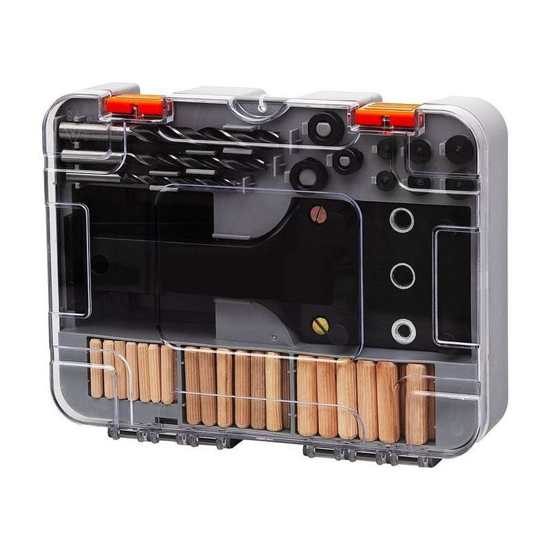 SADA PRO STOLAŘE NA VRTANÍ OTVORŮ PRO KOLÍKOVÉ SPOJE, 83KS - SPOJOVÁK - PŘÍSLUŠENSTVÍ