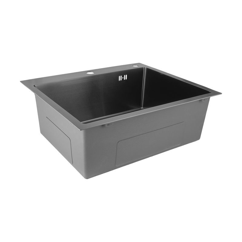 NEREZOVÝ DŘEZ MIXXUS MH6050 GRAPHITE SE SIFONEM, GRAFITOVÝ | MH6050 GRAPHITE MIXXUS - DŘEZY - SANITA