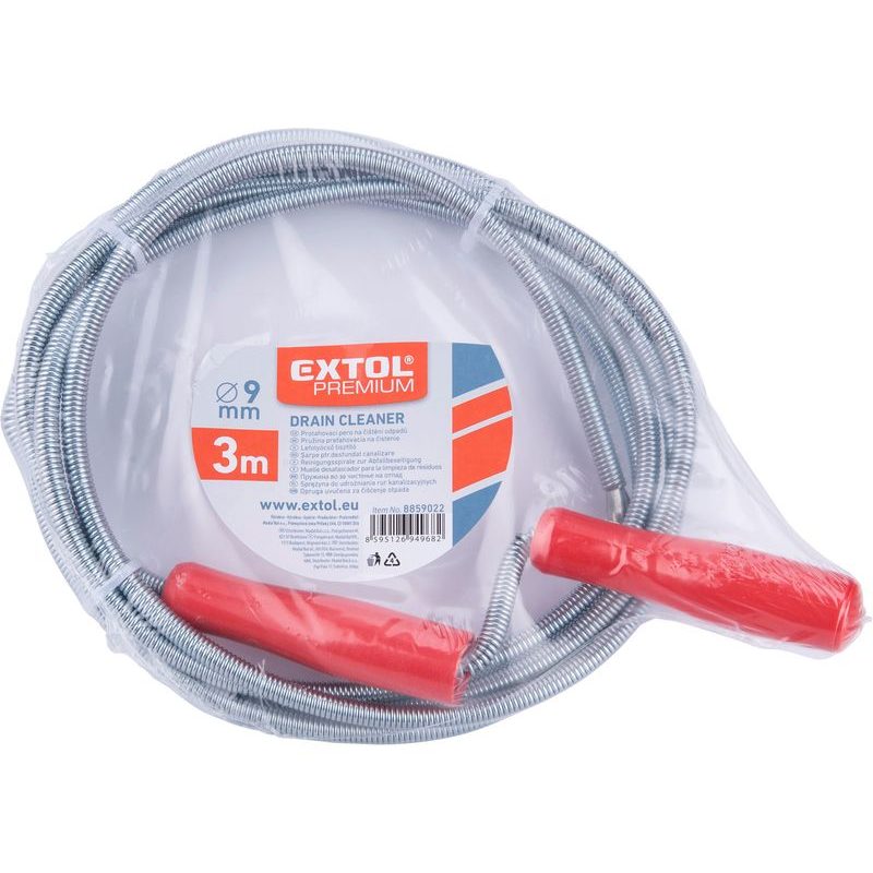EXTOL PREMIUM PERO PROTAHOVACÍ NA ČIŠTĚNÍ ODPADŮ, 3M X O 9MM, 8859022 - PROTAHOVACÍ PERA, ČISTIČE ODPADŮ - DÍLNA A GARÁŽ