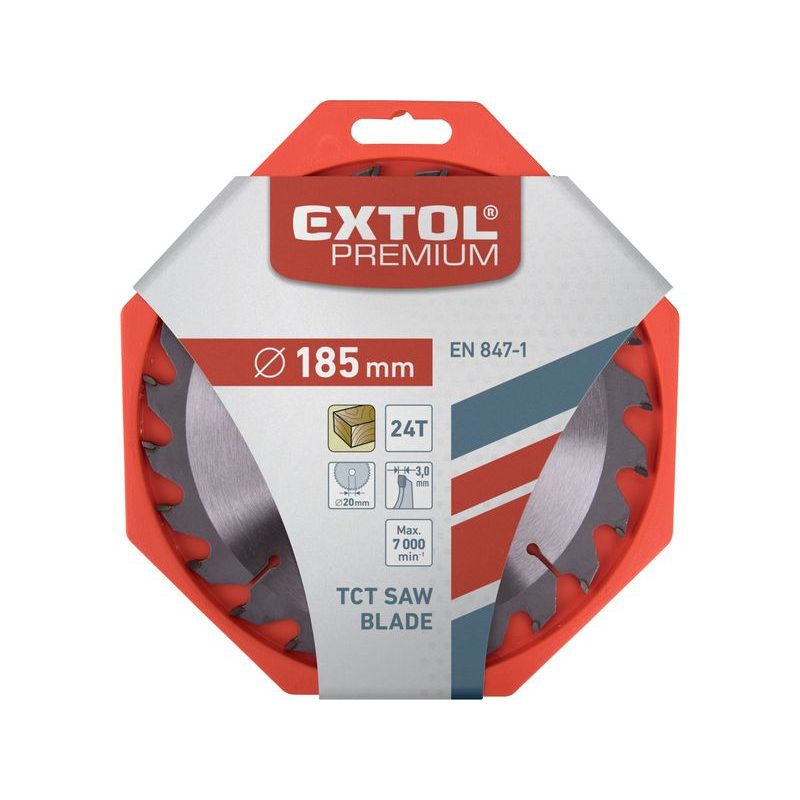 EXTOL PREMIUM KOTOUČ PILOVÝ S SK PLÁTKY, O 185X3,0X20MM, 24T, 8803225 - PRŮMĚR 170, 180 A 185 - PŘÍSLUŠENSTVÍ