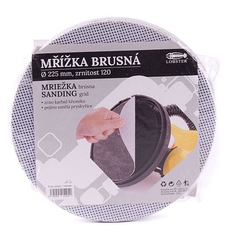 MŘÍŽKA BRUSNÁ 225MM, ZR. 120 - BRUSNÝ PAPÍR 225 MM - PŘÍSLUŠENSTVÍ
