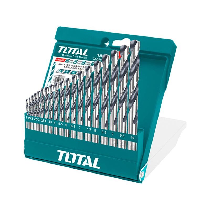 TOTAL VRTÁKY DO KOVU, SADA 19KS, HSS, TACSD0195 - SADY VRTÁKŮ DO KOVU - PŘÍSLUŠENSTVÍ