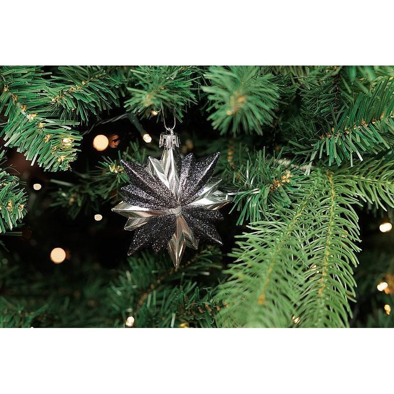 OZDOBA MAGICHOME, 8X9,5CM, 6DÍLNÁ, ČERNO-STŘÍBRNÁ - BAŇKY NA STROMEČEK, OZDOBY - DŮM A DOMÁCNOST, ELEKTRO..