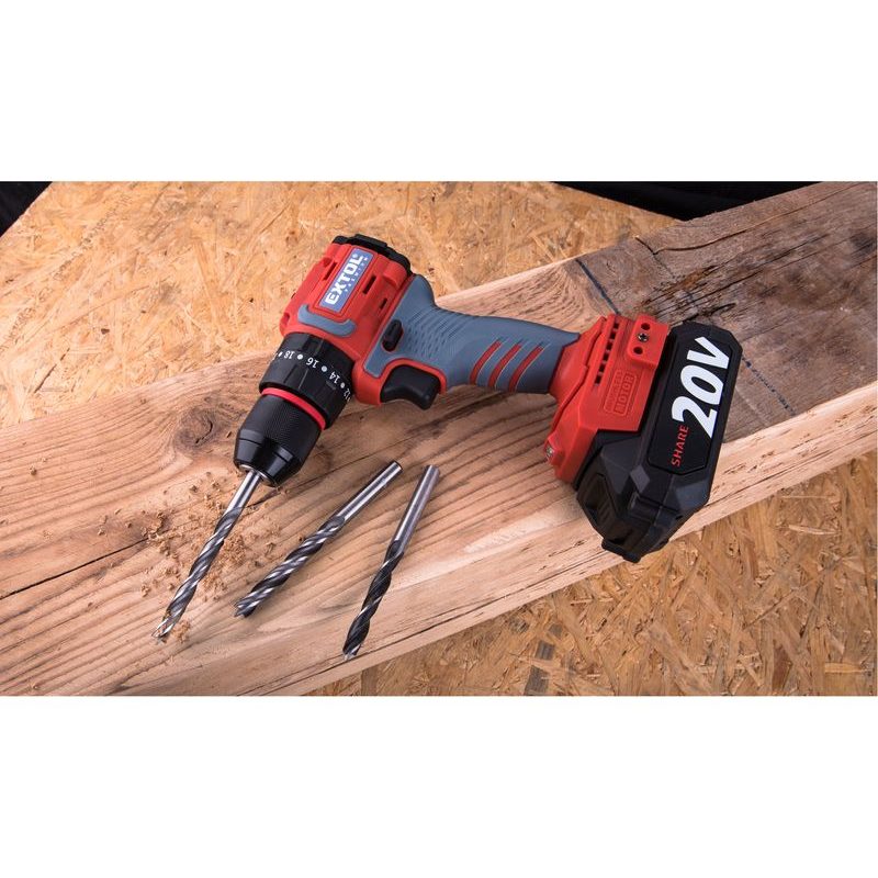 EXTOL PREMIUM VRTACÍ ŠROUBOVÁK AKU S PŘÍKLEPEM SHARE20V, BRUSHLESS, 2AH, 8891808 - PŘÍKLEPOVÝ ŠROUBOVÁK 18V - 20V - AKU NÁŘADÍ