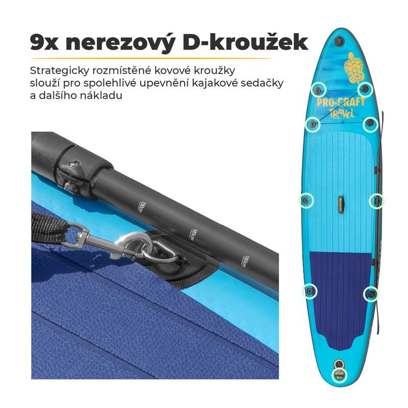 PADDLEBOARD SET PROCRAFT TRAVEL SUP350 | SUP350 PROCRAFT - DOPLŇKY A VYCHYTÁVKY - DŮM A DOMÁCNOST, ELEKTRO..