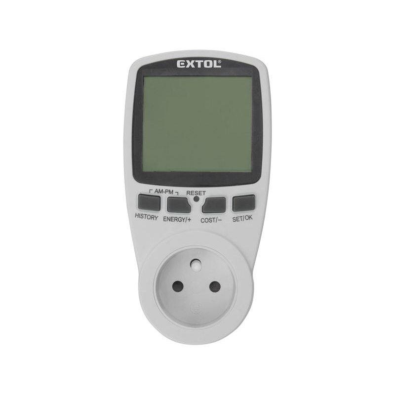 EXTOL PREMIUM MĚŘIČ SPOTŘEBY EL. ENERGIE - WATTMETR, KW, KWH, V, A, HZ, 8831260 - ELEKTRO - DŮM A DOMÁCNOST, ELEKTRO..