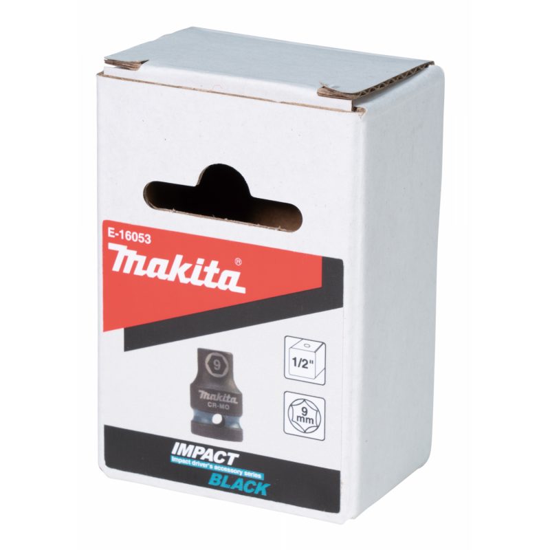 MAKITA E-16053 - KLÍČ NÁSTRČNÝ 1/2", ČTYŘHRAN, IMPACT BLACK, 9MM - NÁSTROJE ČTYŘHRAN 1/2" - MAKITA-SHOP