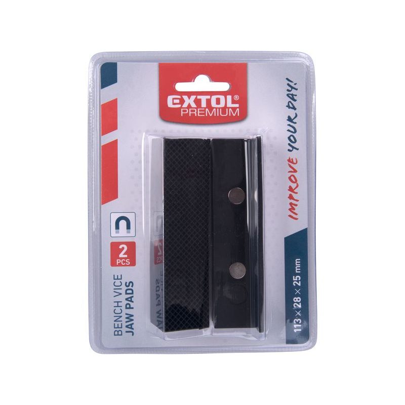 EXTOL PREMIUM OCHRANNÉ ČELISTI NA SVĚRÁK 2KS, DÉLKA 113MM, S MAGNETY, TPU, 8812697 - PŘÍSLUŠENSTVÍ PRO EXTOL - NÁHRADNÍ DÍLY