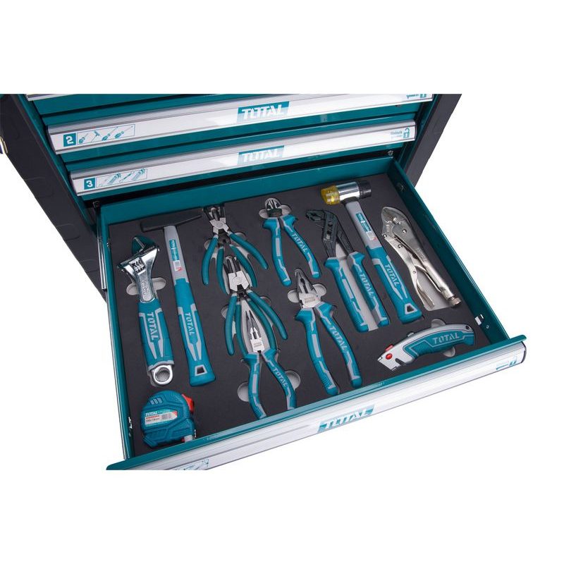 TOTAL DÍLENSKÝ VOZÍK S NÁŘADÍM, 162KS, INDUSTRIAL, THPTCS71621 - ZNAČKA TOTAL - ELEKTRICKÉ NÁŘADÍ